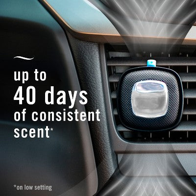 Febreze 2ct Car Auto Noirs: Phthalate-Free Car Freshener, Adjustable Scent, Vent Clips, Disposable, Oil-Based
