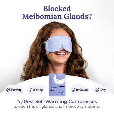 CorneaCare Rest Self-Heating Eye Masks for Dry Eye Relief - Warm Compress, Preservative & Fragrance Free - 15ct