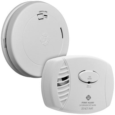 First Alert Alarm Smoke DC10 SM210CO400: 10-Year Smoke & Carbon Monoxide Detector, Battery Operated, White, 2-Pack