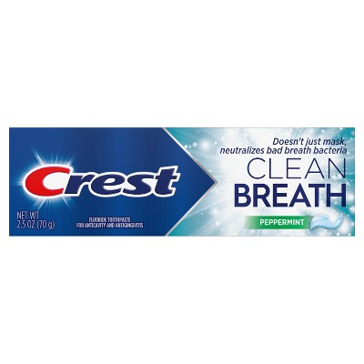 Crest Clean Breath Toothpaste - Peppermint - 2.5oz