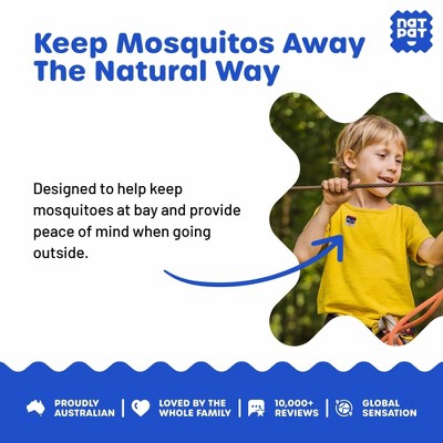 NATPAT 24ct "BuzzPatch" DEET-Free Kids Mosquito Repellent Stickers: Citronella Scented, Safe for All Ages, Ready to Use