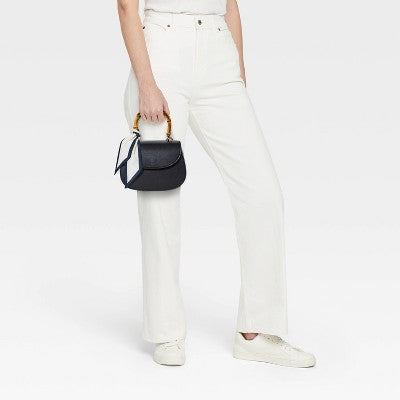 Top Handle Handbag - A New Day Black: Structured Vinyl Bag