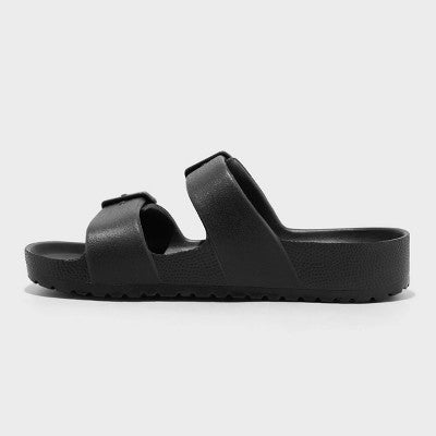 Kids' Noa Blown EVA Footbed Sandals - Cat & Jack Jet Black 13
