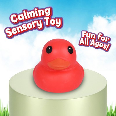 Sunny Days Squeeezy Red Duck Fidget Toy