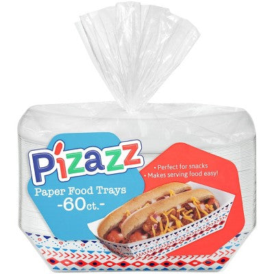 Chinet Disposable Pizazz Paper Food Tray - 60ct