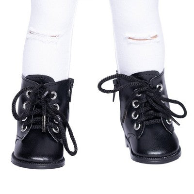 I'M A GIRLY Black Rock Rebel Boots - Fits I'M A GIRLY 18" Fashion Doll