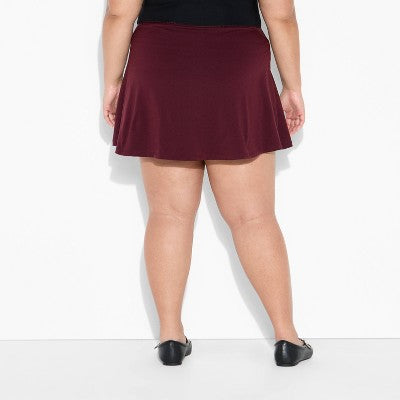 Women's Seamless Mini Skort - Wild Fable Burgundy XXL