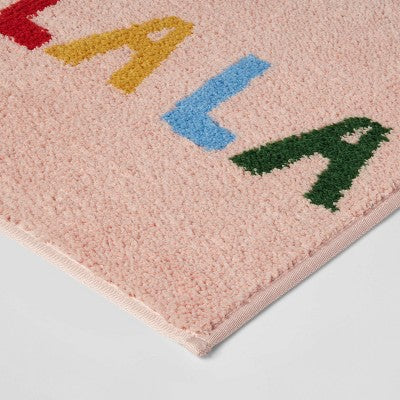 17"x24" 'Fa La La' Christmas Bath Rug Light Pink - Wondershop
