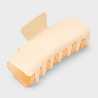 Two-Toned Jelly Matte Claw Hair Clip - Universal Thread Cream: Styling Accessory for All Hair Types
