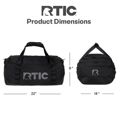 45L RTIC Outdoors Road Trip Structured Collapsible Duffle Bag Medium - Black