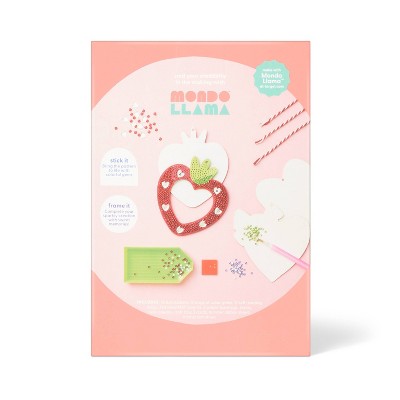 3ct Valentine's Craft Gem Art Mini Heart Frames Activity Kit - Mondo Llama