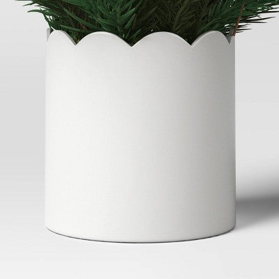 Christmas Mixed Greenery and Poinsettia Artificial Arrangement - Threshold