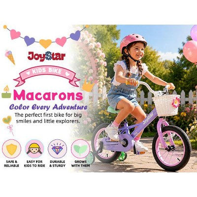 JOYSTAR Macarons 18 inch Kids Bike, Girls Toddler Bicycle with Training Wheels & Coaster Brake (LOCAL PICKUP ONLY)