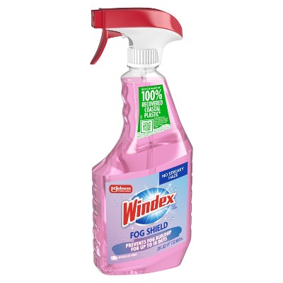 Windex Fog Shield - Anti Fog Spray and Glass Cleaner - 23 fl oz: Ammonia-Free, Liquid Form, Windows and Mirrors, Lily of the Valley Scent