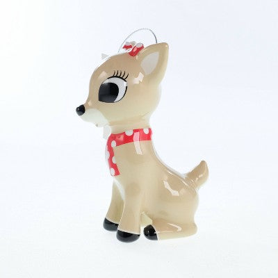 Rudolph the Red-Nosed Reindeer Clarice Decoupage Christmas Tree Ornament