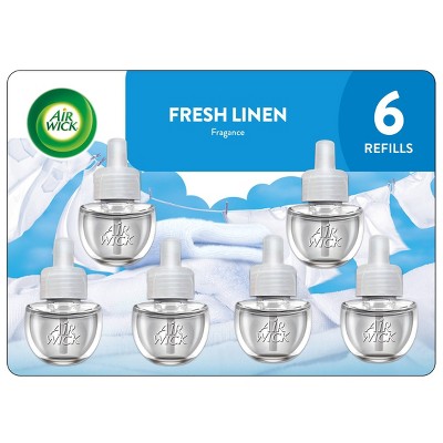 Air Wick Plug-in Scented Oil Air Freshener Refills - Fresh Linen - 120oz/6pk