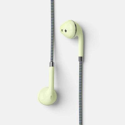 Wired Earbuds - heyday Pastel Lime: Built-In Microphone, 3.5mm Jack