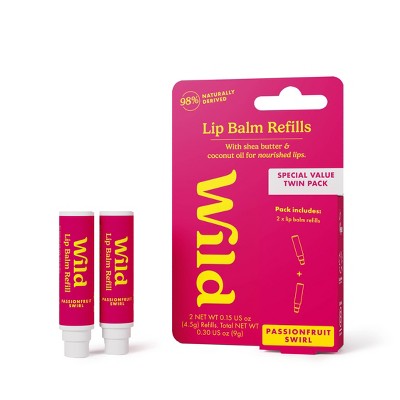 Wild Cosmetics 2X Refill Passion Fruit Lip Balm - 0.3oz