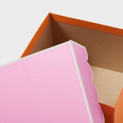 Small Die Cut Scalloped Edge Square Box - Spritz