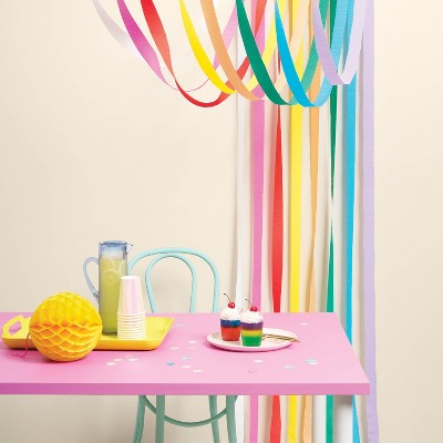 8pk Paper Rainbow Crepe Streamer - Spritz