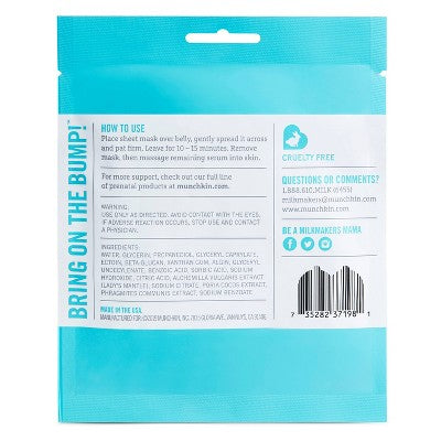 Munchkin Milkmakers SINGLE Belly Mask for Pregnancy Skin Care & Stretch Marks