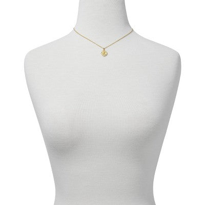 Kendra Scott Initial "K" Pendant Necklace - Gold: 14K Gold Over Brass, Lobster Claw Clasp, 19" Length, Slide Closure
