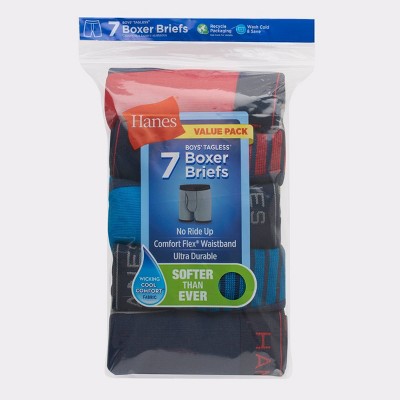 Hanes Boys' 7pk Boxer Briefs - Colors May Vary S