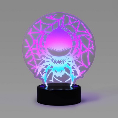 Lit Acrylic Spider and Web Figurine - Hyde and EEK! Boutique Neon Blue