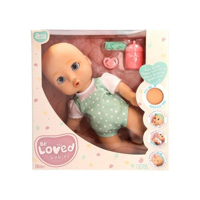 Be Loved Babies Sam 15" Realistic Baby Doll, Blue Eyes, Kids 18M+: Articulated Plastic Toddler Play Doll