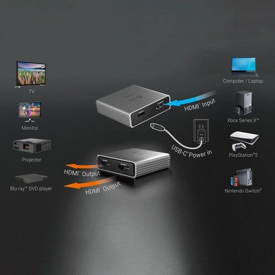 j5create HDMI 2.1 8K Splitter 1 In and 2 Out - Black