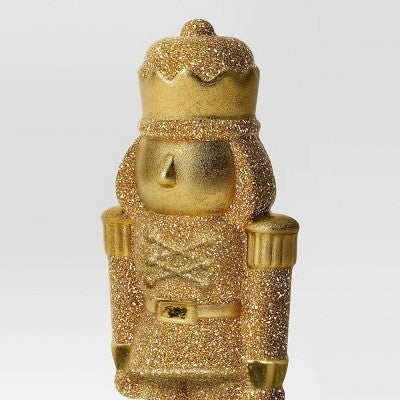 11.5" Christmas Gold Nutcracker with Glittered Finish - Wondershop