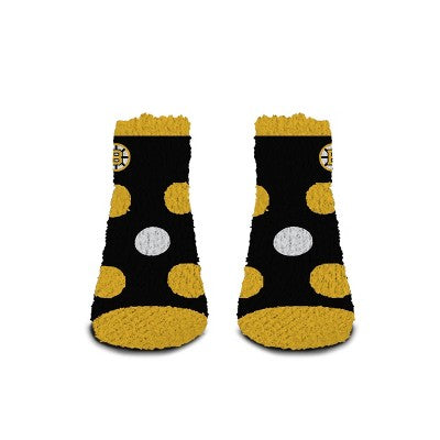 NHL Boston Bruins Big Dot Fuzzy Socks - One Size Fits Most