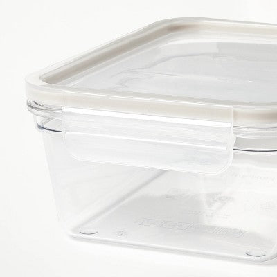 6pc (set of 3) Tritan Plastic Rectangle Food Storage Container Set Clear - Figmint: Stackable, Dishwasher-Safe