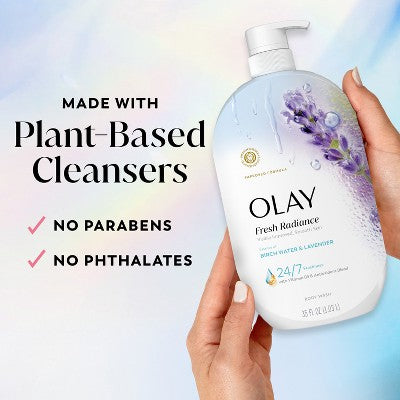 Olay Fresh Radiance Vitamin B3 and Antioxidant Blend Body Wash - Birch Water and Lavender - 35 fl oz