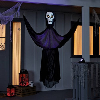 65" Black Light Responsive Ghoul Halloween Decorative Prop Black - Hyde & EEK! Boutique: Indoor/Outdoor Decor