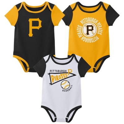 MLB Pittsburgh Pirates Newborn 3-pack Bodysuits - 3-6M