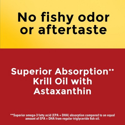 Nature Made Superior Absorption Krill Oil 500mg Softgels, Omega 3 Heart Health Support - 30ct