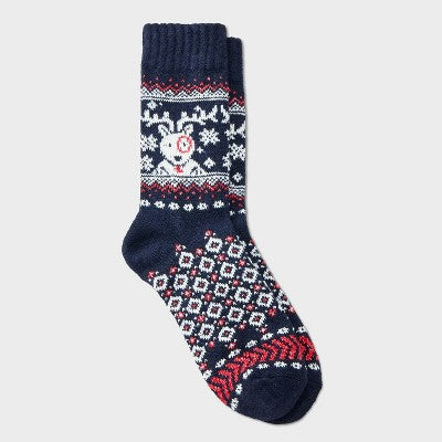 Women's Cozy Alpine Bullseye Dog Crew Super Soft Socks - Universal Thread