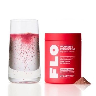 O Positiv FLO Endocrine Superfood Powder - Strawberry Lemonade - 4.39oz