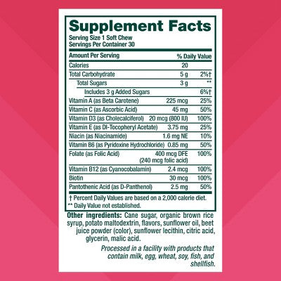 Vitafusion Daily Nutrient Support Soft Chews - 30ct