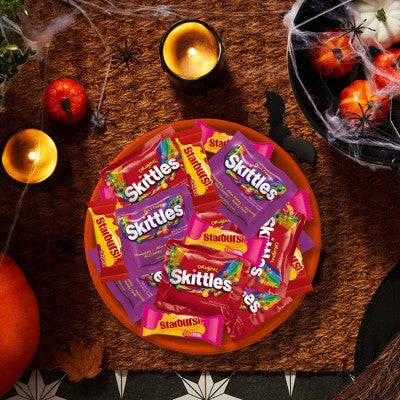 Mars - Skittles and Starburst Halloween Candy Fun Size Chewy Fruit Candies Variety Bag - 58.26oz/140ct