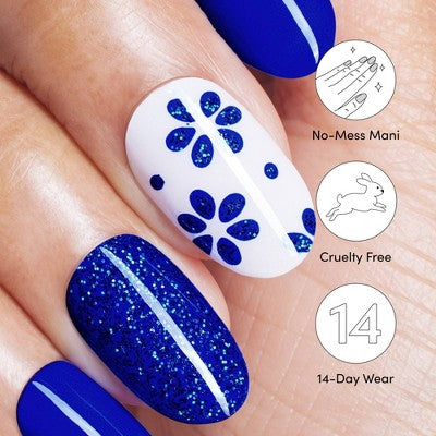 Dashing Diva Gloss Nail Art - Flor Azul - 32ct