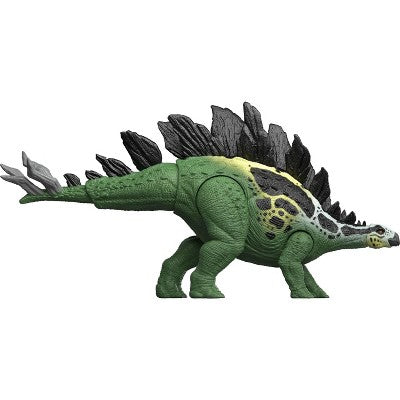 Jurassic World Gigantic Thrashers Stegosaurus Dinosaur Action Figure Toy, 2 Attacks & Evolve Feature