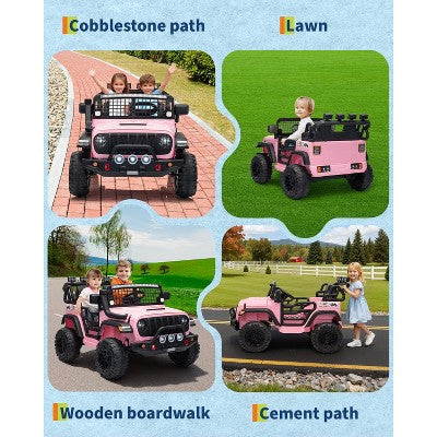 Garvee 24V Ride on Toys for Big Kids, 2-Seater Electric Ride on Car Truck with Remote Control, Four-Wheel Shock Absorbers, 4 Mph Max Speed (LOCAL PICKUP ONLY)