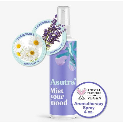 Asutra Mist Your Mood Sleep & Room Spray with Lavender & Chamomile Essential Oils - 4 fl oz