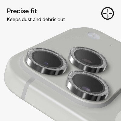 ZAGG Apple iPhone 17 Pro Max/Pro, 16 Pro Max/Pro, 15 Pro Max/Pro Camera Rings Lens Protector - Glitter
