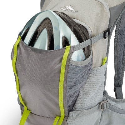 High Sierra Hydrahike 2.0 16L Hydration Water Backpack with Insulated Reservoir Pocket for Hiking, Running, Climbing, or Cycling, Gray & Green