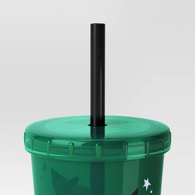 12 fl oz Halloween Ghost Tumbler with Straw Green - Hyde & EEK! Boutique