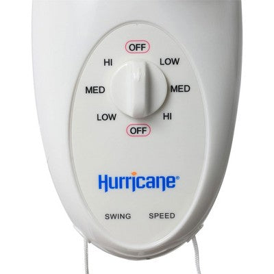 Hurricane 16" Supreme Oscillating Wall Mount Fan, Quiet Corded Electric Air Cooling Unit with Pull Cords for Home, Greenhouse, Garage, Workshop & Gym