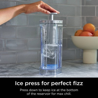 Ninja Thirsti Max Custom Hydration System Silver WC2002: Soda Maker, 60L Cartridge, Dishwasher-Safe, Thirsti Pods Compatible